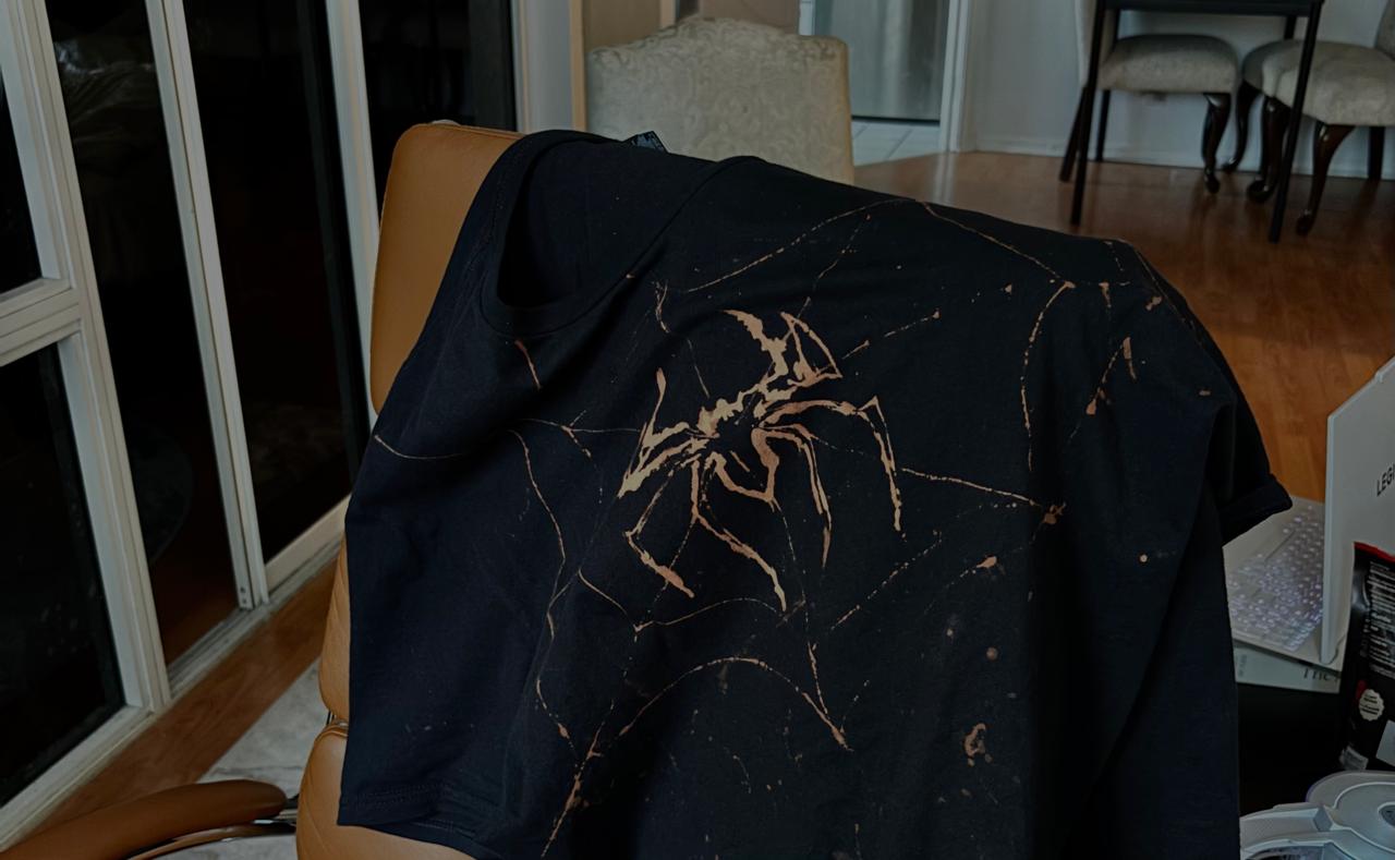 Spider🕷️ Bleach Textured Shirt